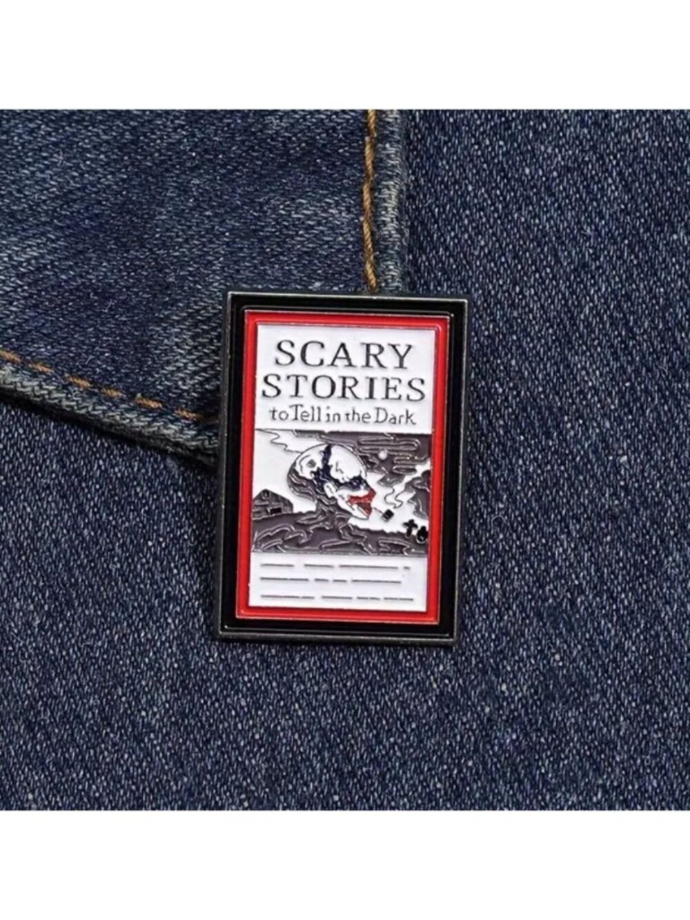 SCARY STORIES To Tell In The Dark Book Enamel Backpack Pin NEW